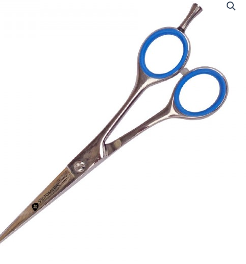 Flat Model Razor Edge Barber Scissor Silver Color 6.5