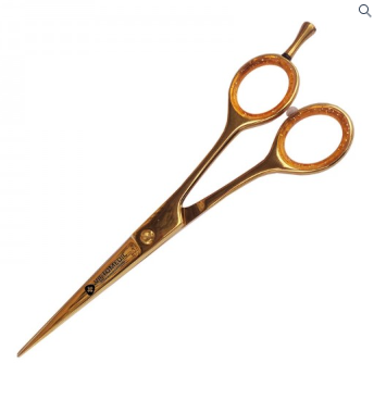 Flat Model Razor Edge Barber Scissors Golden Color 6.5