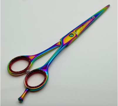 Flat Model Razor Edge Barber Scissor Multi Color 6.5