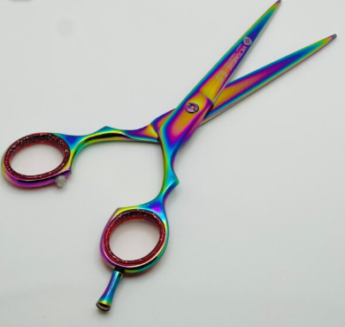 Flat Model Razor Edge Barber Scissor Multi Color 6.5